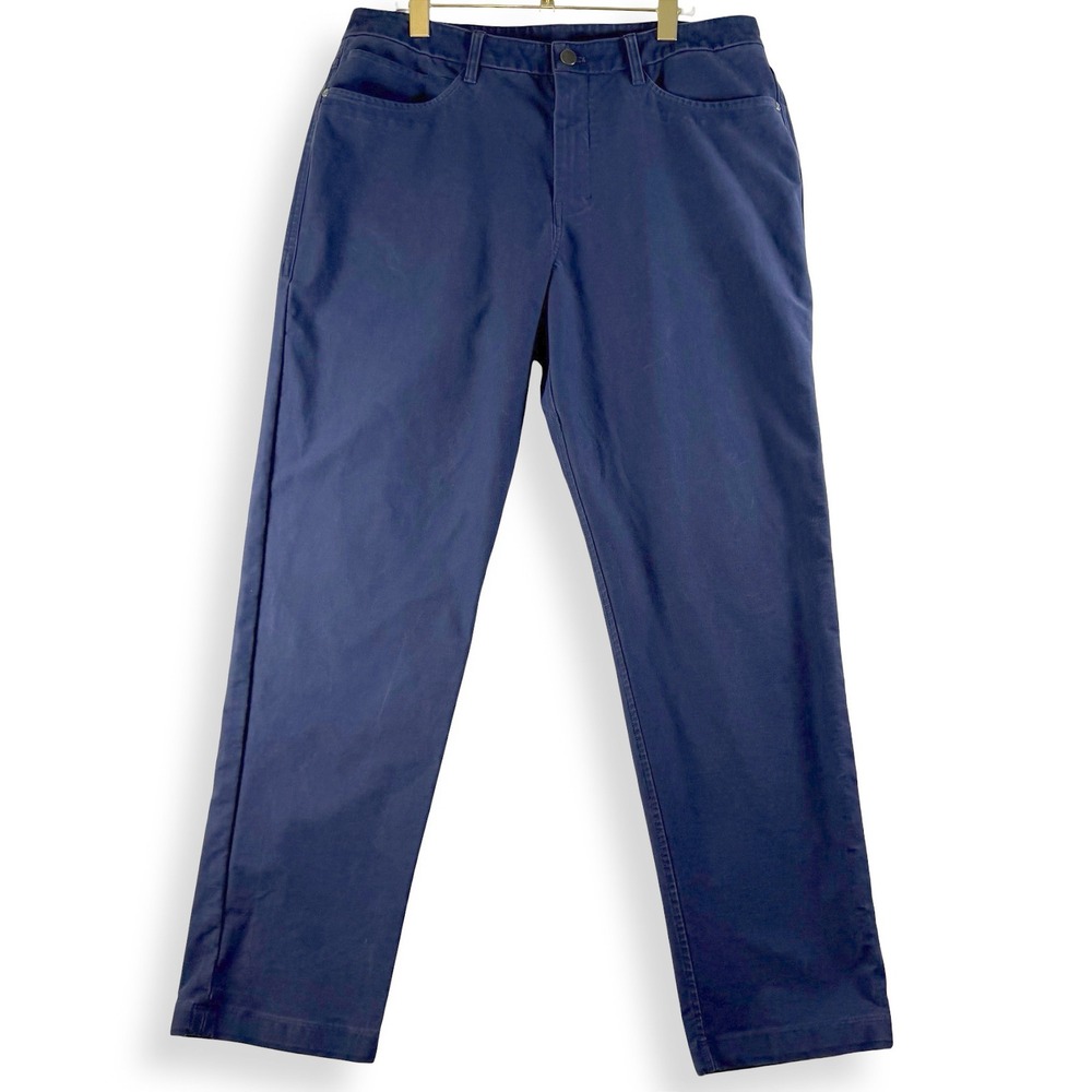 Lululemon ABC Classic Fit 5 Pocket Pants Mens 34 Navy Blue Utilitech Stretch